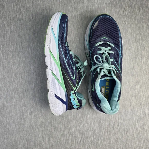 Hoka Clifton 3 Women's Running Shoes - Navy and Aqua Size 8 - Picture 5 of 10
